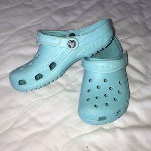 Barely worn blue crocs